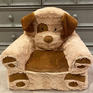 Plush puppy kid chair